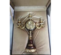 Эксклюзивные часы-подсвечник с яшмой Орского месторождения